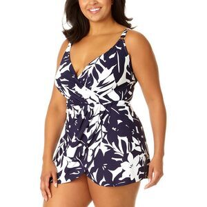 Anne Cole Surplice Maillot Swim Dress